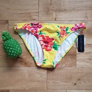 NWT! Ralph Lauren Yellow Floral Bikini Bottom